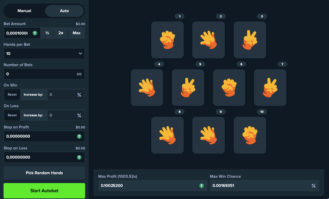 Rock Paper Scissors Auto Play Mode